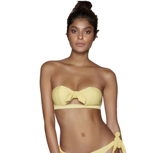 Kopper and Zink RiRi Canary Yellow Bandeau Bikini Top Size Large